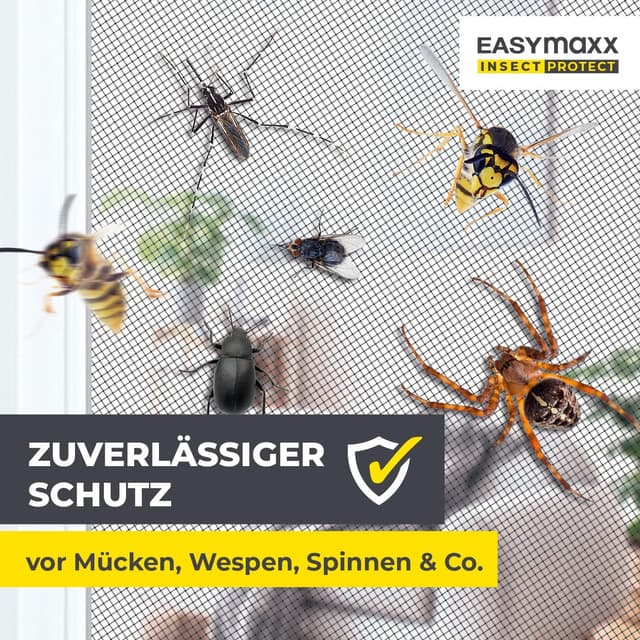 Thumbnail 2 de EASYmaxx Fliegengitter für Fenster mit Magic Click – magnetisch, zuschneidbar bis 150 x 130 cm (4 Stück)