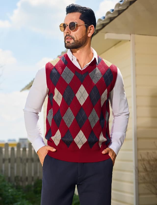 Thumbnail 2 de Sykooria Pullunder Herren V-Ausschnitt S-XXL