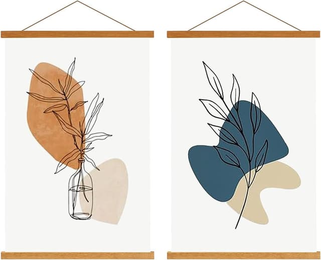 Detalle de Posterleiste 21 cm Teak A4 Magnet