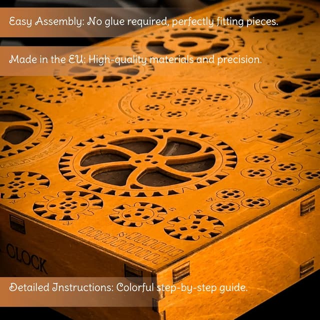 Thumbnail 4 de WOODEN.CITY Puzzle 3D Orologio da parete vintage