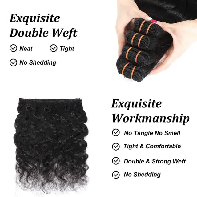 Thumbnail 2 de 16A Brazilian Body Wave Hair Bundles
