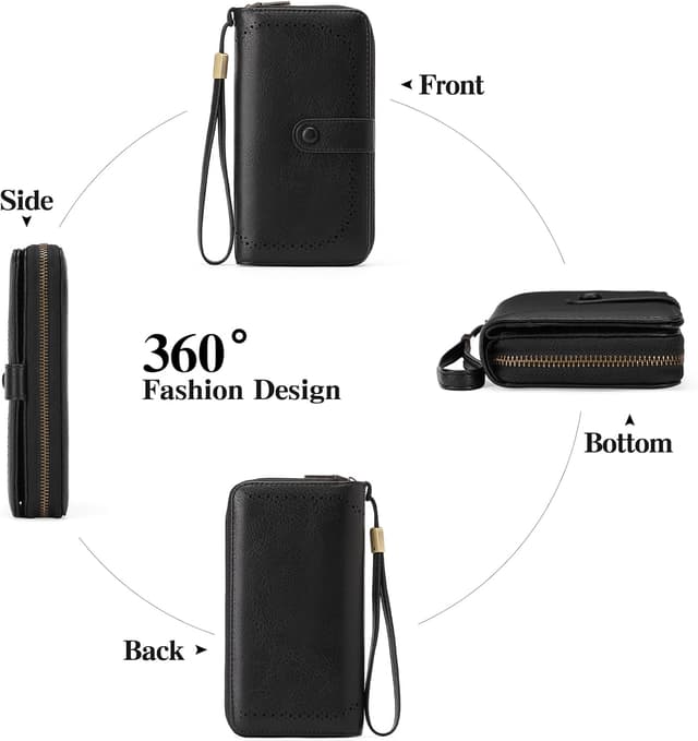 Detalle de GAEKEAO RFID card holder wallet with 45 slots