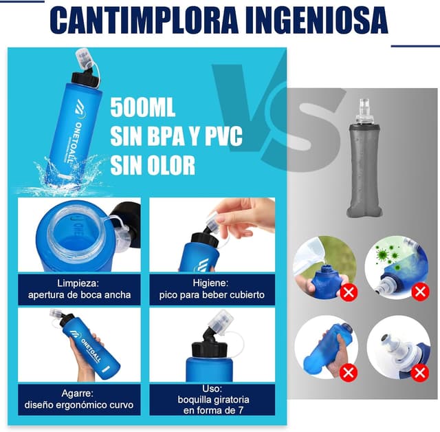 Detalle 2 de ONETOALL Chaleco Running Ligero 6L