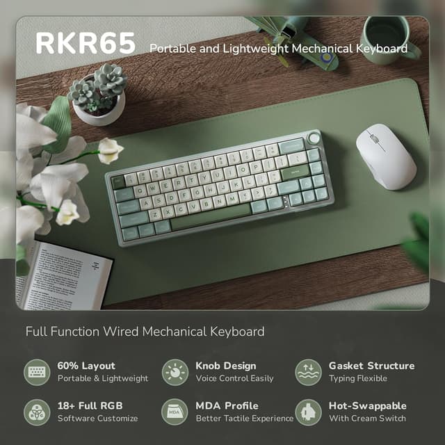 Detalle 2 de RK ROYAL KLUDGE R65 60% Mechanical Keyboard