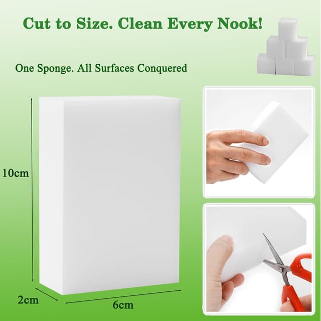 Thumbnail 4 de Powomao Melamine Cleaning Sponge 50Pcs