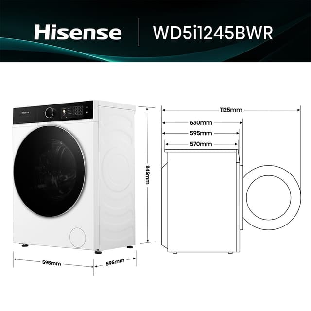 Thumbnail 1 de Hisense WD5i1245BWR 12 kg 1.400 rpm