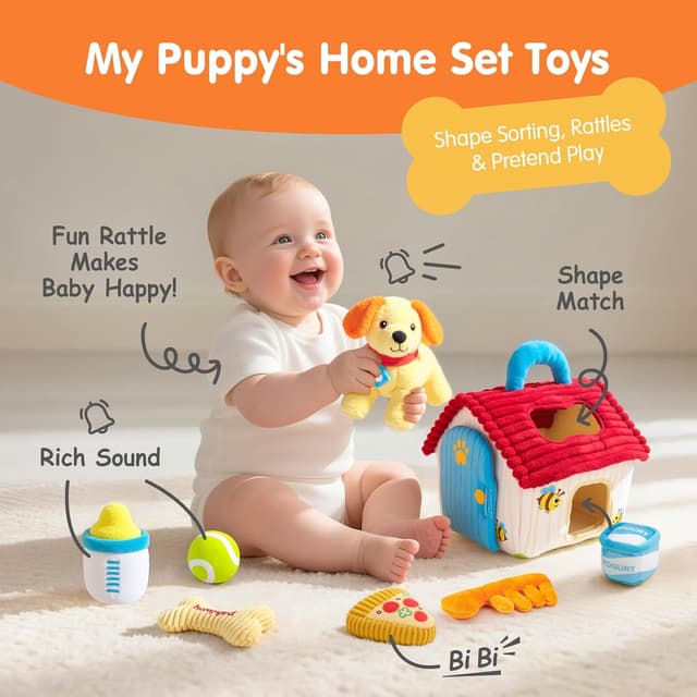 Detalle 2 de hahaland Plush Puppy Sensory Toy 6-12 Months