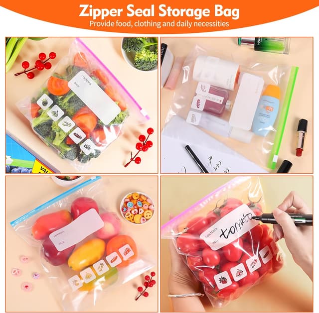Thumbnail 5 de 60 Pack Reusable Ziplock Freezer Bags