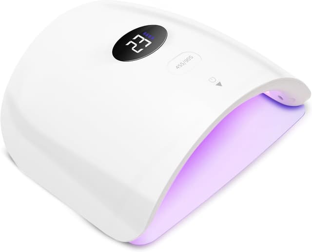 Detalle de LASONAS Cordless UV LED Nail Lamp 48W (24 LEDs, dual 365nm+405nm) with smart sensor and LCD timers