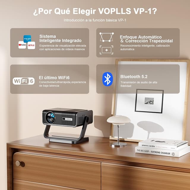 Thumbnail 6 de VOPLLS Proyector 30000 lúmenes 4K nativo 1080P