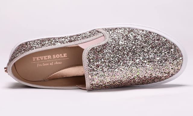 Detalle 1 de Feversole Glitter-Sneaker für Damen, Slip-On