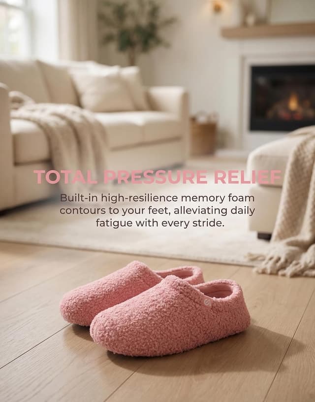 Detalle 2 de VeraCosy fuzzy slippers with memory foam