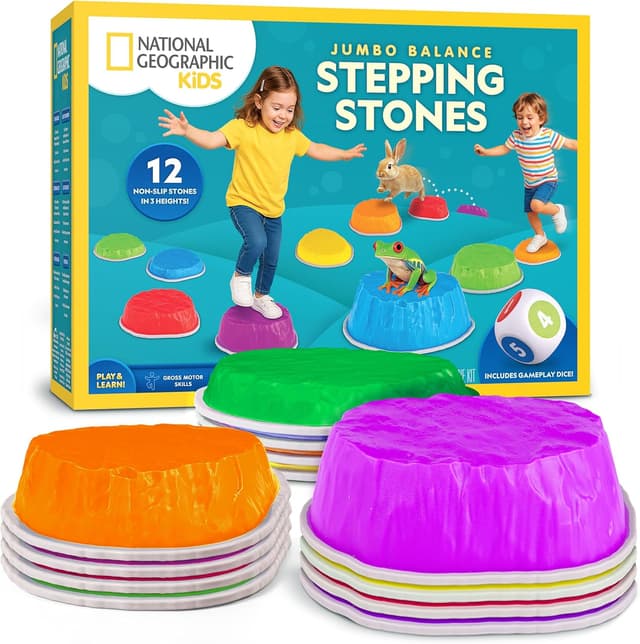 Imagen de National Geographic Kids Jumbo Balance Stepping Stones 12 🧩 en OfertitasTOP