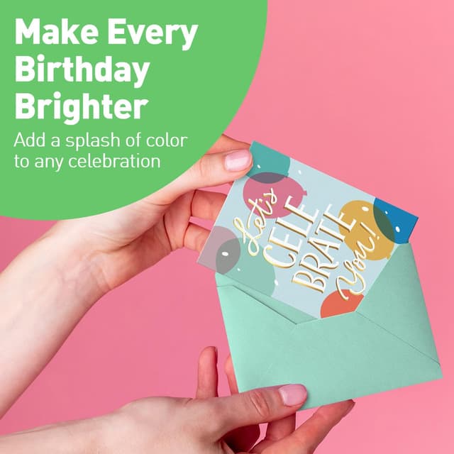 Detalle de Sweetzer & Orange S&O Box of Birthday Cards with Envelopes (Bulk 24, 4x5.5")