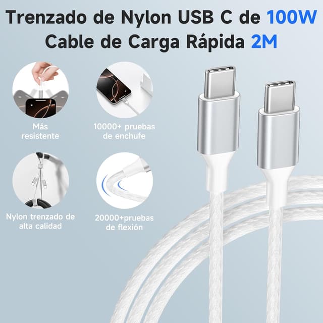 Detalle 2 de HYDOOD Cargador USB C 45W Galaxy e iPhone