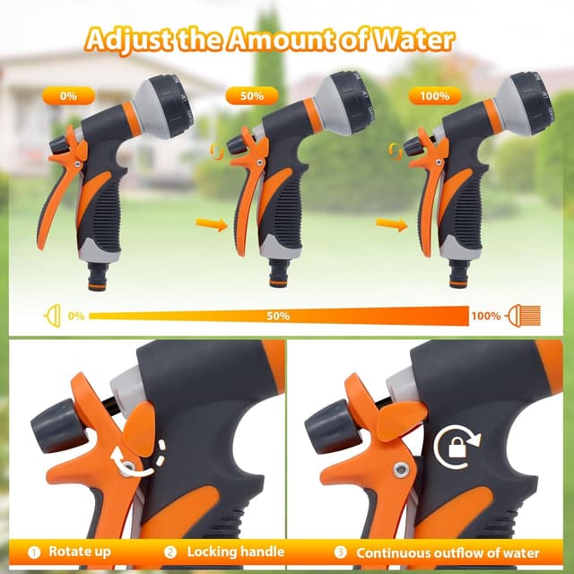 Detalle de DELEE Gartenschlauch-Spritzpistole 8 Muster