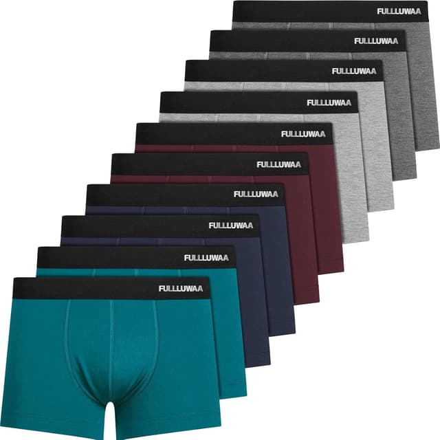 Thumbnail 6 de Fullluwaa Herren-Boxershorts im 10er Pack aus Baumwolle (95% Baumwolle) – atmungsaktiv & ohne kratzende Etiketten
