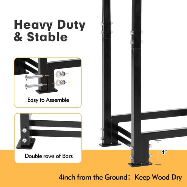 Thumbnail 5 de NALONE Estante de leña 4FT para exterior