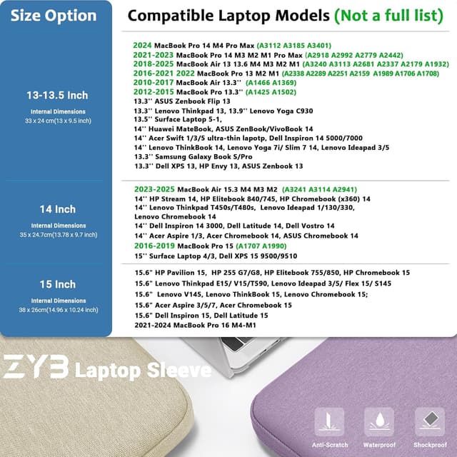 Detalle 2 de ZYB 13.3 inch waterproof laptop sleeve