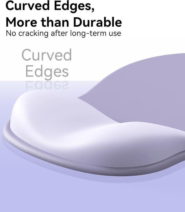 Detalle de Giecy Mouse Pad with Gel Wrist Rest (Purple) — ergonomic wrist support for office and home