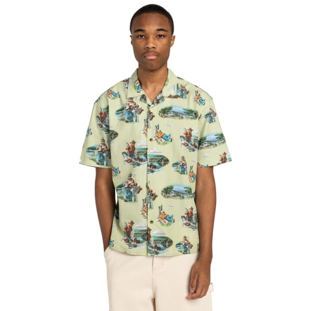 Detalle de Element Camisa de hombre SBXE Camp Element (manga corta, 100% algodón)