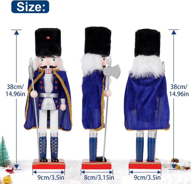Thumbnail 1 de COMBIUBIU 14.8 inch Nutcracker Soldier Christmas decoration 🎄