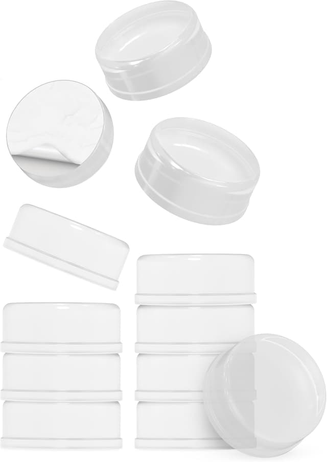 Detalle de Virea set di paracolpi autoadesivi trasparenti per porte e superfici in gomma, 21 x 6 mm (12 pezzi)