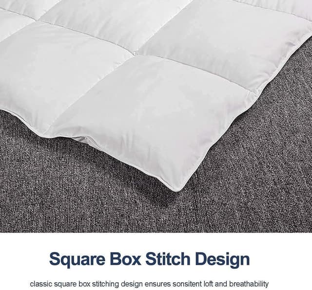 Detalle 2 de ACCURATEX Couette d’Hiver chaude 450 GSM 200x200 cm – down alternative douce, respirante et lavable