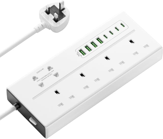 Detalle de VoltFlow 4‑Way USB Extension Lead 1.8m