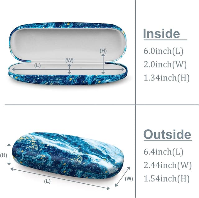Detalle de FINTIE hard shell glasses case with microfibre lining and cleaning cloth