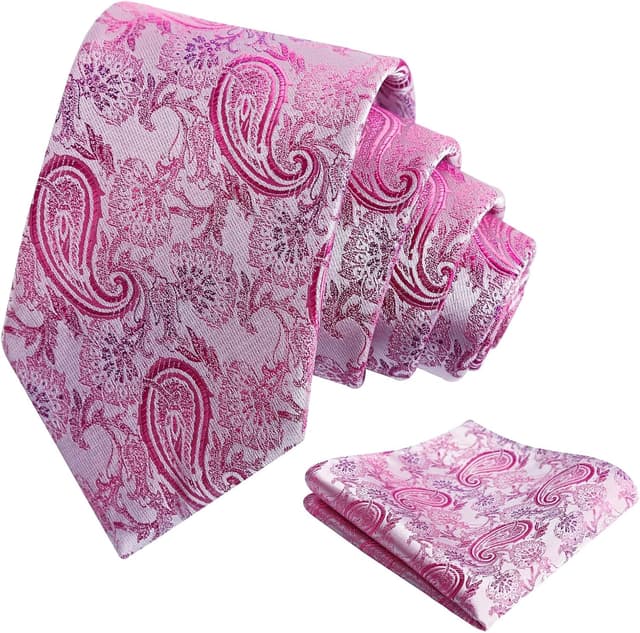 Thumbnail 6 de Alizeal men’s paisley tie and pocket square set (tie & hanky) for party, business and wedding wear