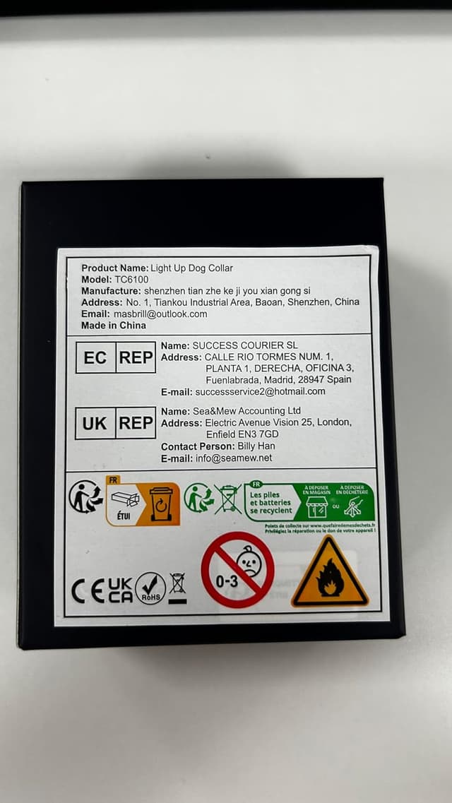 Detalle 2 de MASBRILL Light Up Dog Collar with USB Rechargeable LED Lights (3 Modes, Waterproof, Adjustable)