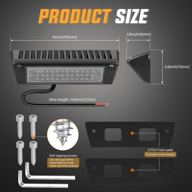 Thumbnail 1 de Nilight 9 Inch RV Porch Light 🚐