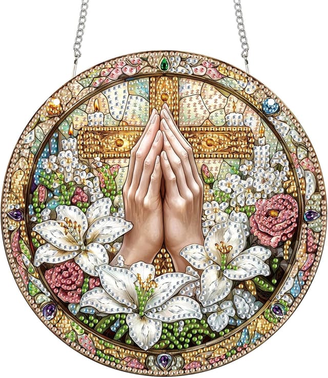 Thumbnail 6 de Reofrey Hanging Diamond Art Kit for Adults (8x8 Inch) – Birds Acrylic Board Suncatcher Pendant