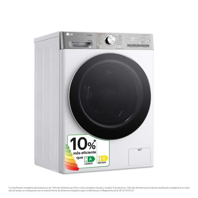 Detalle de LG F4DR9513A2W lavadora secadora reacondicionada (13 kg lavado / 7 kg secado) con WiFi