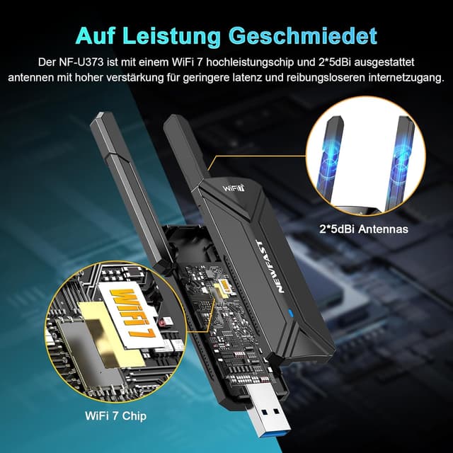 Thumbnail 4 de NEWFAST WiFi 7 USB Stick 6500 Mbit/s