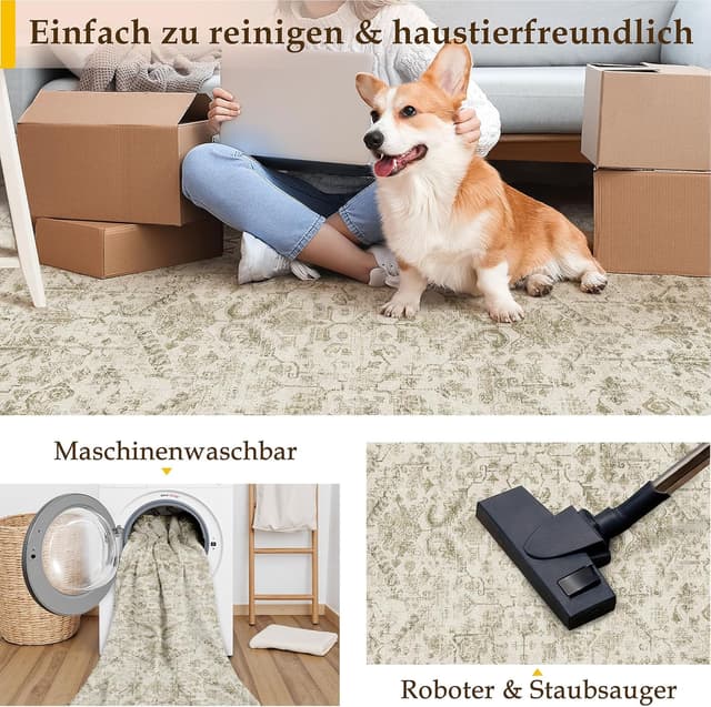 Detalle 2 de PureCozy Vintage Beige Teppichläufer 60x240 cm