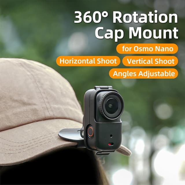 Detalle 2 de HAFOKO Osmo Nano Hat Brim Clip 360°