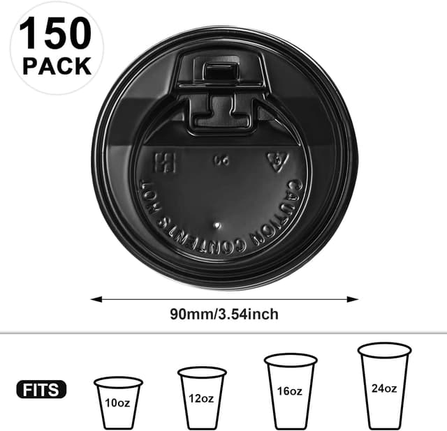 Detalle 2 de SIUQ 150-Pack Coffee Cup Lids ⚙