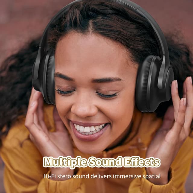 Detalle 2 de KVIDIO Bluetooth Headphones 65h