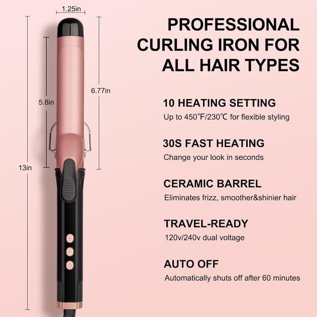 Detalle de JAETON Curling Wand Hair Curler 32mm