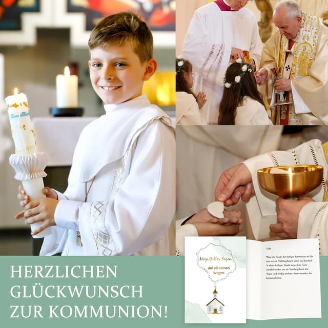 Detalle 2 de Kommunionskarten-Set Eukalyptus 12-teilig A6