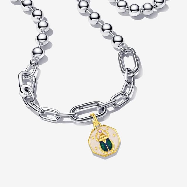 Detalle 2 de KEQ ME Mini-Charms Herz-Anhänger aus 925 Sterling Silber für Armbänder und Halsketten