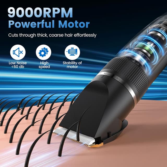 Detalle 2 de Professional Hair Trimmer Hair Clippers with LCD 1️⃣✂