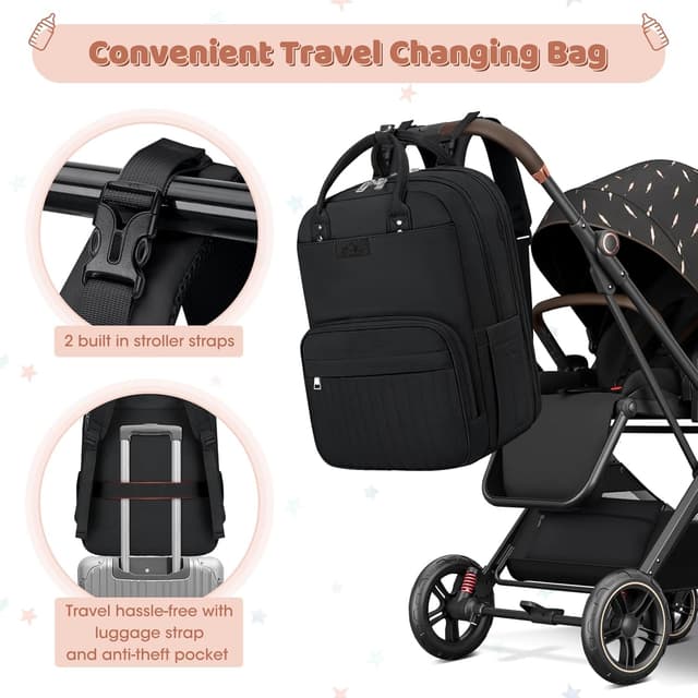 Thumbnail 5 de Baby Changing Bag Backpack Waterproof 1pc
