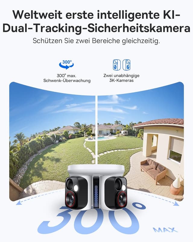Detalle 2 de Baseus X1 Pro Außenkamera KI-Dualtracking