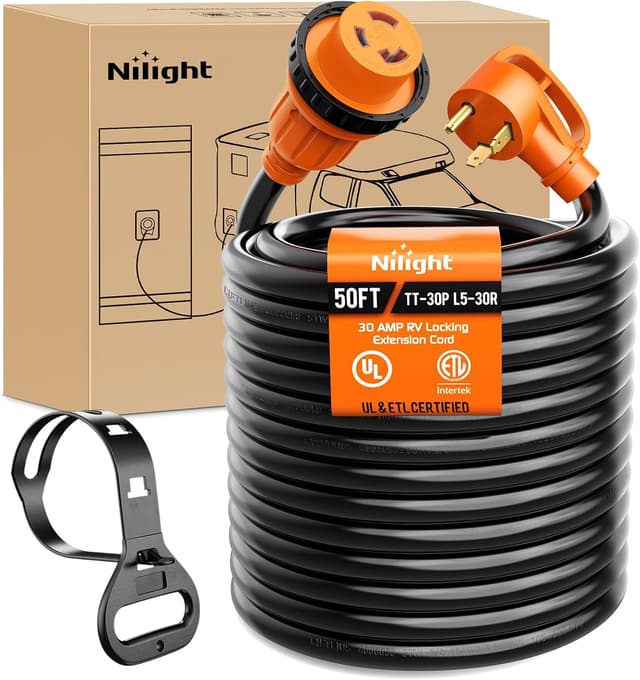Detalle de Nilight 30 Amp 50FT RV Locking Extension Cord
