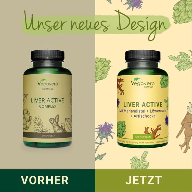 Detalle 2 de Vegavero Leber Komplex 120 Kapseln