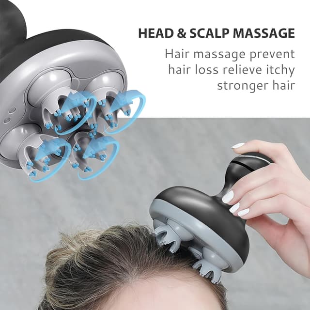 Detalle 2 de COMFIER Masajeador Inalámbrico para Cuero Cabelludo 🧖♀️ Relax y Crecimiento del Cabello