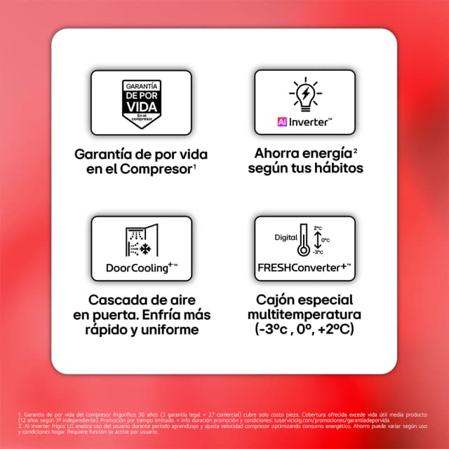 Thumbnail 2 de LG Frigorífico DoorCooling+ GBBS716ASW